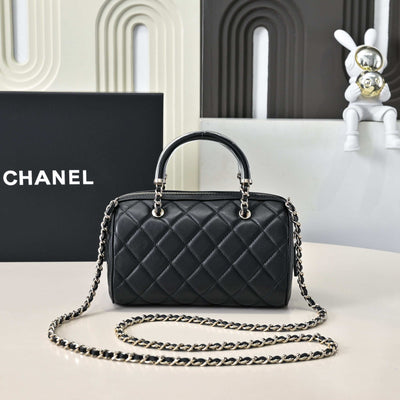 Mini Boston Black with Silver Buckle CH-004