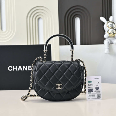 Mini Round Black with Silver Buckle CH-009