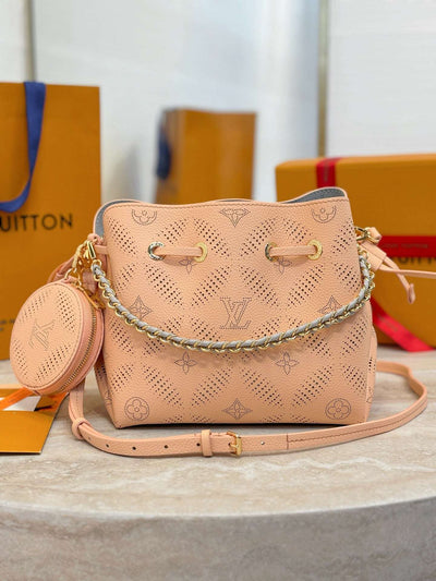 Bucket Shape Soft Peach with Gold Details LV-004