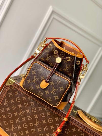 Bucket Shape Brown with Orange Details LV-008