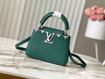 Rectangular Green with White Details LV-019