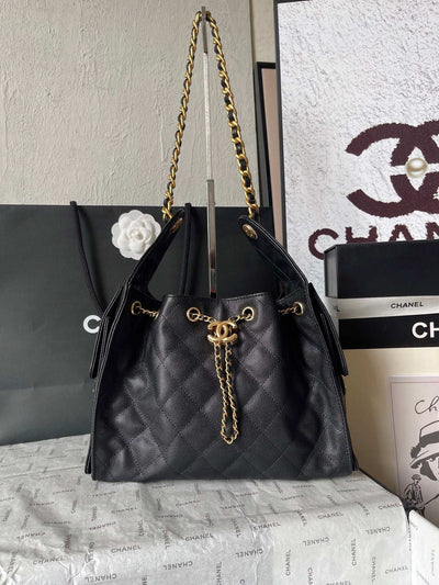 Mini Bucket Black with Golden Buckle CH-008