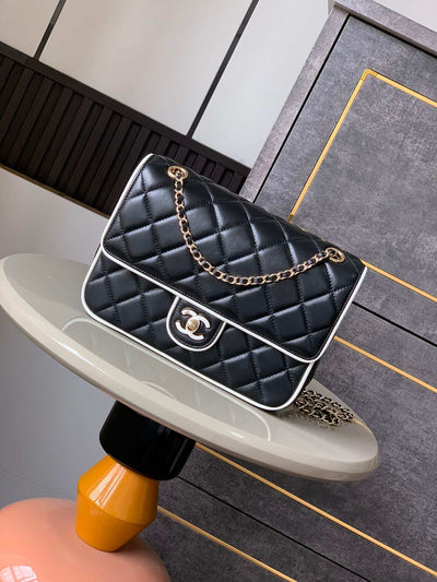 Mini Flap Black with Golden Buckle CH-001