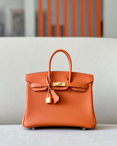H-B Dark Orange with Gold in Togo Leather  H892349