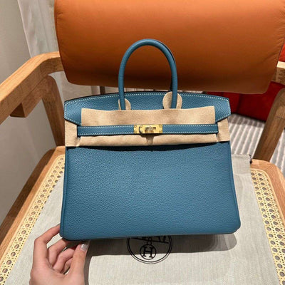 H-B Blue Jeans with Gold in Togo Leather H928345