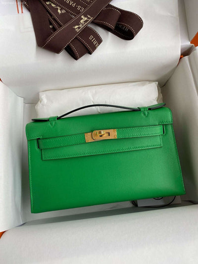 H-K Bamboo Green Swift Leather