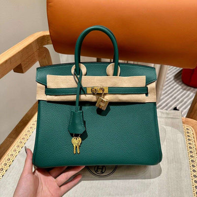 H-B Dark Green with Gold in Togo Leather H238945