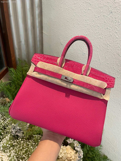 H-B Pink in Togo with Crock